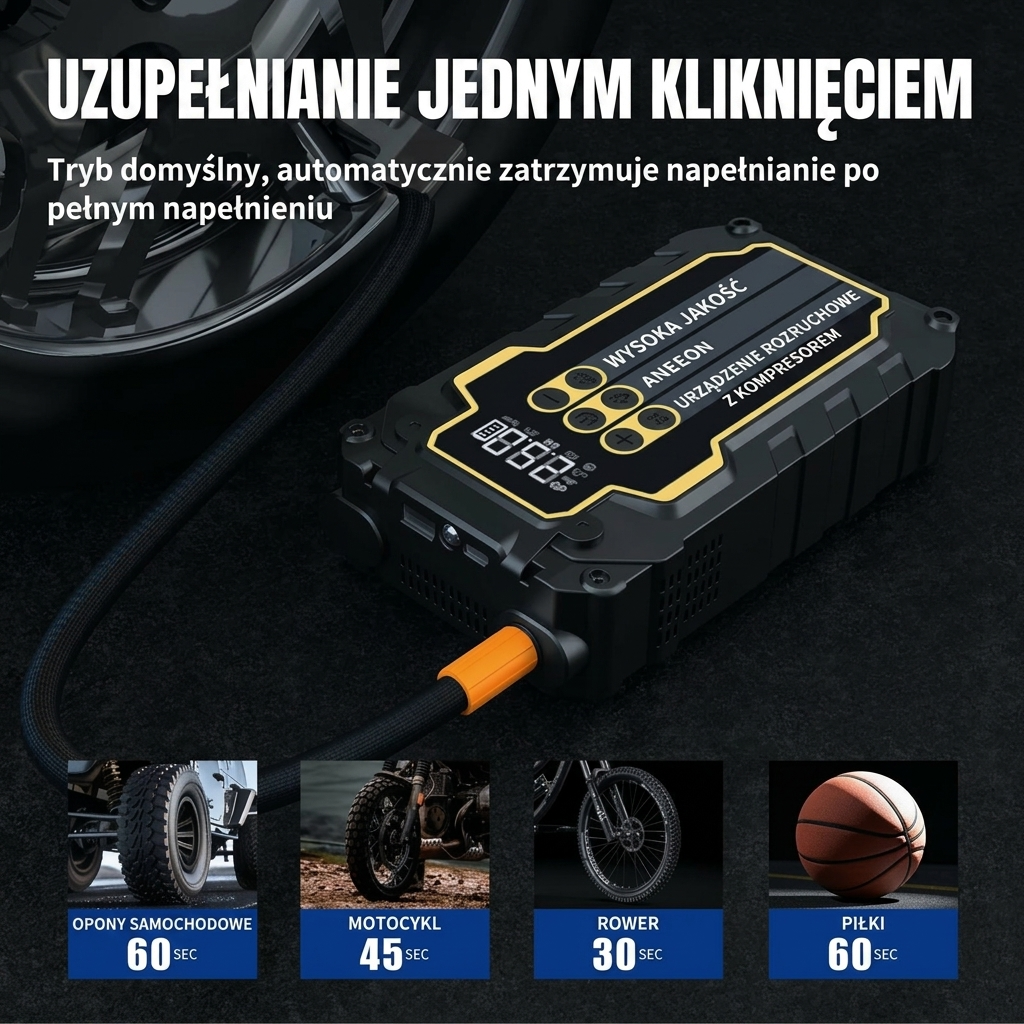 Przenośny rozrusznik samochodowy z kompresorem powietrza, 5000A 12V wzmacniacz akumulatora silnika benzynowego i diesla, skrzynka rozruchowa z szybkim ładowaniem USB do akumulatora samochodowego - Image 5