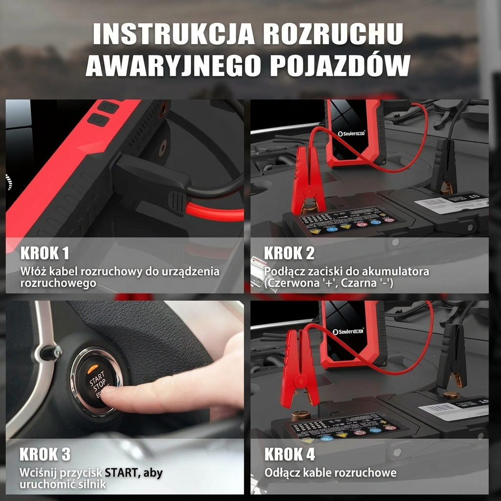 Przenośny rozrusznik samochodowy z kompresorem powietrza, 5000A 12V wzmacniacz akumulatora silnika benzynowego i diesla, skrzynka rozruchowa z szybkim ładowaniem USB do akumulatora samochodowego - Image 3